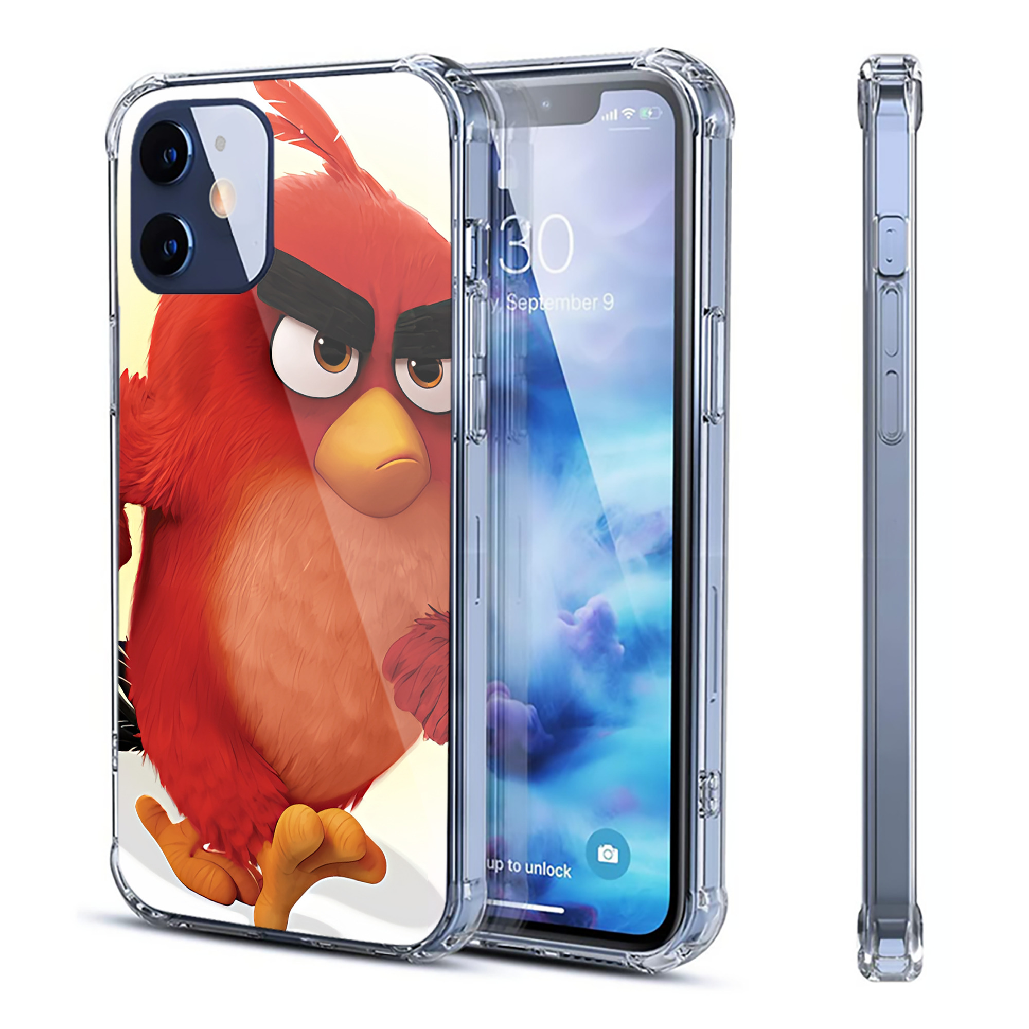 （画像用） Angry Birds アングリーバード 【iPhone 12シリーズ対応】透明スマホケース（クリアソフトケース）